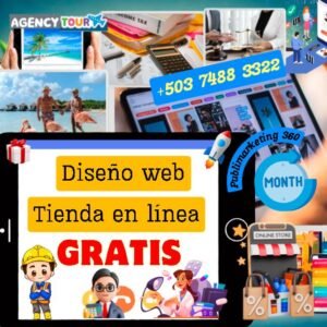 Diseño web y tienda en línea gratuita por un mes con contacto y branding incluido. Tienda online con sitio web gratis por un mes