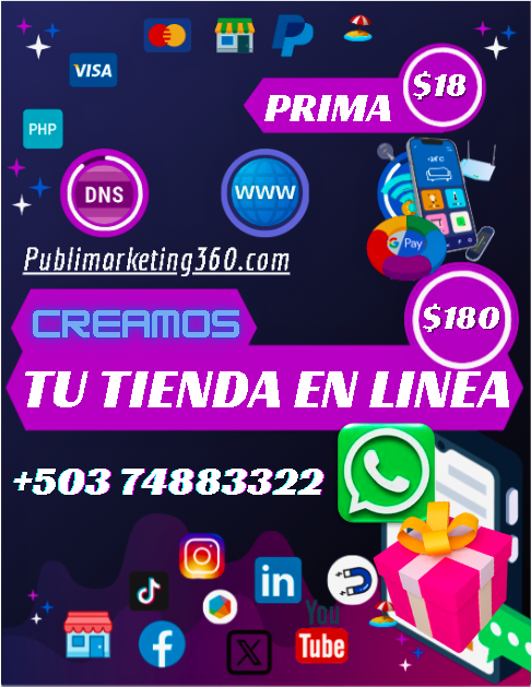 "Oferta especial para diseño de tienda en línea profesional por $180 y una prima de $18."