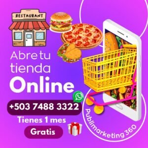 Prueba gratis de tienda en línea por 1 mes – Sin compromiso, diseño responsivo, ideal para negocios de comida y restaurantes ecommerce 🚀