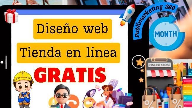 Diseño web y tienda en línea gratuita por un mes con contacto y branding incluido. Tienda online con sitio web gratis por un mes